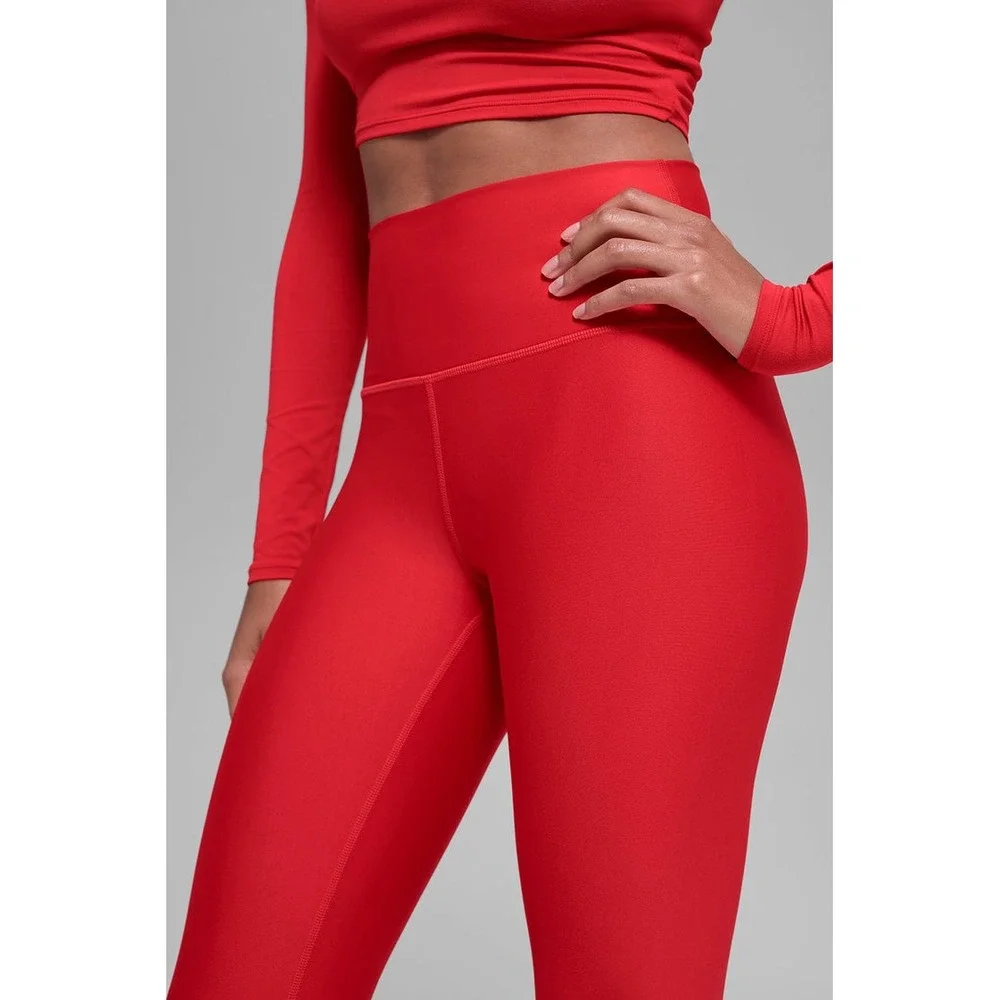 Alo Yoga Womens Airlift High-Waist 7/8 Legging Red Medium W5716R